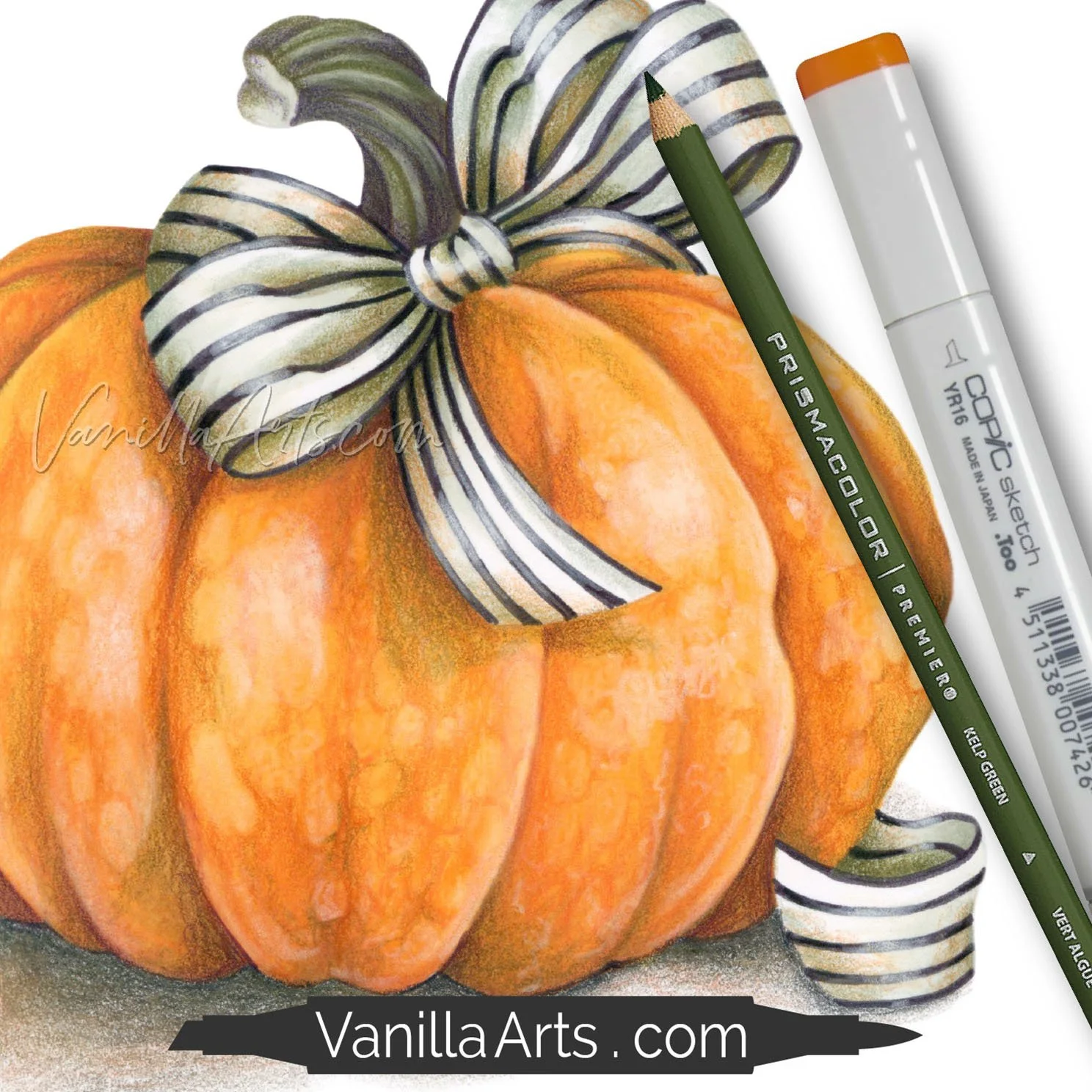 Copic Marker YR16 “Apricot” (Tips for orange alcohol markers